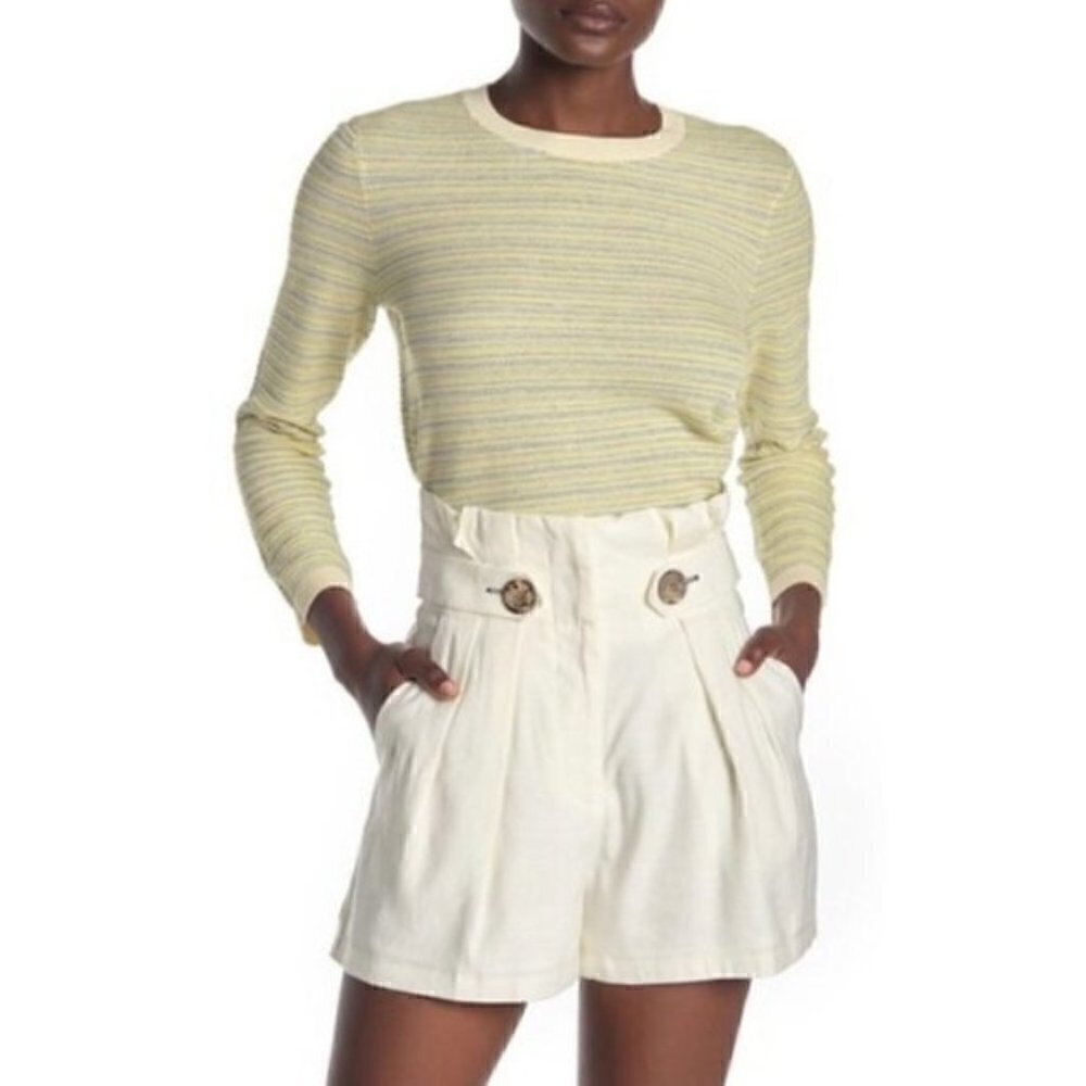 Veronica Beard Sweater XL NWT Boise Yellow Multi Nordstrom Luxury Thin Knit